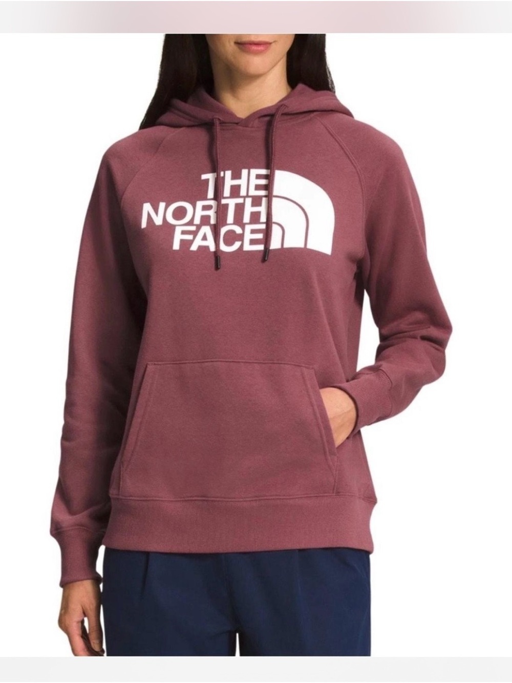 The North Face Women's Dusty Rose Pullover Hoodie with White Logo